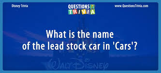 藍 beano quiz team last updated: Question What Is The Name Of The Lead Stock Car In Cars