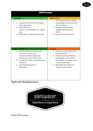 Swot Analyse Opdracht 1 Swot Analyse Strenghts Weaknesses Variaties Op De Frisdrank Smaken Studeersnel