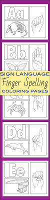 Sign Language Alphabet Abc Finger Spelling Coloring Pages Double Is Nice Classroom Room Border Sign Language Alphabet Sign Language Classroom Language