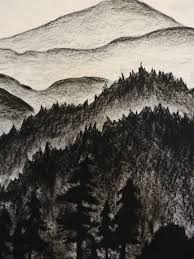 6th Grade Pupils Drawing Exercises With Charcoal Charcoal Drawing Charcole Drawings Landscape Drawings