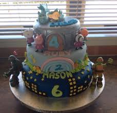 Birthday Cake For Brother And Sister Three Tier Cake Two Brothers And One Sister Sharing Same Birthday In The Same Month Three Tier Cake Birtday Cake Tiered Cakes