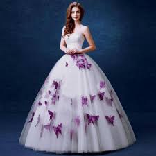 Purple Butterfly Wedding Dress Butterfly Wedding Dress Purple Wedding Dress Purple Gowns
