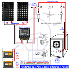 An electrical wiring diagram helps eliminate mistakes and speed up the. How To Wire Solar Panels In Series Batteries In Parallel