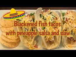 Mix the masa flour and spices together in a shallow dish. Blackened Fish Tacos Using Ninja Foodi Grill Youtube