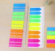Hot Selling Custom Waterproof Pet Film Index Plastic Self-adhesive  Stationary Transparent Sticky Notes Page Markers