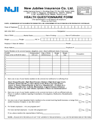 How will i get the questionnaires and forms required for the applications? Health Insurance Questionnaire Sample Fill Online Printable Fillable Blank Pdffiller