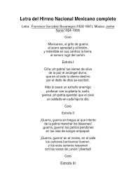 5 october, 201118 june, 2016 travel by méxico. Letra Del Himno Nacional Mexicano Completo