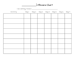 Reward Chart Templates Word Excel Fomats