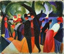 August Macke A Stroll On The Bridge Spaziergang Auf Der Brucke 1913 August Macke Macke Art