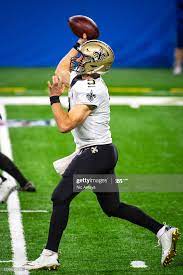 Drew Brees Of The New Orleans Saints Throws The Ball During The New Orleans Saints Football New Orleans Saints Nfl Saints