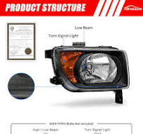Amazon.com: ADCARLIGHTS Headlight Assembly Compatible with ...