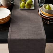 Grasscloth 120 Graphite Grey Table Runner Reviews Crate And Barrel In 2020 Grey Table Modern Table Runners Table Runners