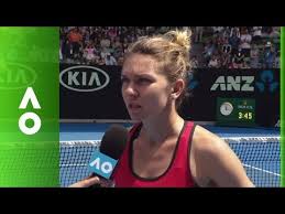 Australian Open 2018 Simona Halep On Court Interview After Beating Lauren Davis Simona Halep Lauren Davis Latest Sports News