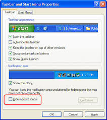 In windows 10, there are a number of system icons in the notification area on the taskbar (system tray). Hide Inactive Icons Option Is Missing In Windows 10 Microsoft Community