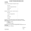 Contoh surat pengunduran diri pegawai honorer. 1