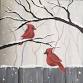 Red Robins paint and sip painting event event image