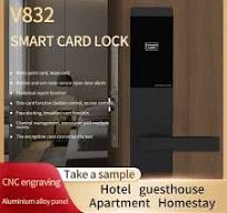 V832 Aço inoxidável Hotel Cartão de bloqueio Ttlock Hotel ...