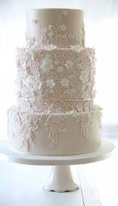 Three Tier Lace Effect Wedding Cake By The Enchanting Cake Company More Lace Wedding Cake Wedding Cake Designs Wedding Cakes