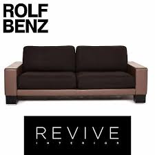 Sofa dreisitzer daybed der 1950 60er jahre lauritz com. Rolf Benz Ego Leder Stoff Sofa Dreisitzer Couch 15288 1 709 19 Picclick Uk