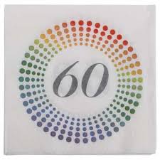 20x Leeftijd 60 Jaar Themafeest Verjaardag Servetten 33 X 33 Cm Confetti Feestje Jokesfeestwinkel Nl