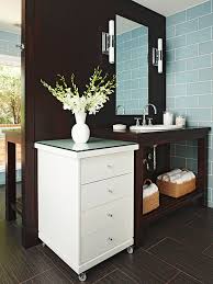 Bathroom vanities are the furnishing underdogs ranked the lowest priority over the tub, wallpaper, and mirror. Double Sided Bathroom Vanity Contemporary Bathroom Bhg