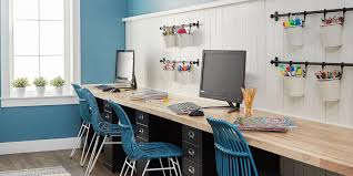 The concrete desktop offers a sturdy top for your desk, and the wood legs make the desk look a little warmer and more natural. How To Create A Homeschool Room In Any Space So Your Child Can Ace Remote Learning Better Homes Gardens