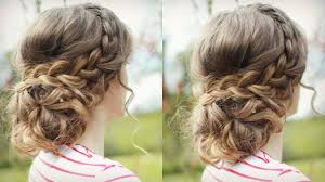 Diy Curly Updo With Braids Messy Updo Prom Braidsandstyles12 Youtube