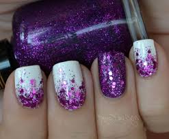 Add some sparkle to your nails with glitter, one of the many great a glittery manicure like this will give you a bold look perfect for the upcoming holidays. 60 Cool Purple Glitter Nail Art Design Ideas For Trendy Girls