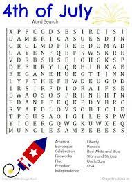 4 th of july printable crossword. 4th Of July Word Search Free Printable Do Play Learn July Holidays 4th Of July Fourth Of July