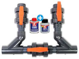 Bypass Set 2 45 Fur Warmepumpen O 50 Mm Poolheizung Schwimmbecken Pool Heizung Ebay