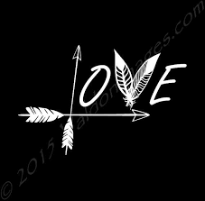 Love Arrow Feather Vinyl Car Laptop Or Yeti Decal Also Included In Your Package Complete Installation I Arrow Tattoos Dream Catcher Decal Arrow Feather