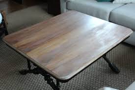 Weathered gray coffee table | centsational style. Refinishing A Coffee Table Shine Your Light