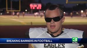 I can't see the players': Blind Modesto High School football player breaks  barriers