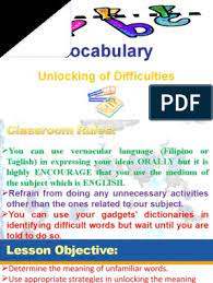 The sentences have context clues to help them determine the correct answer. Unlocking Of Word Difficulties Pdf Vocabulary Cognition