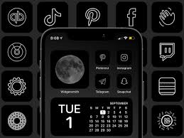 With this trick, you can use any photo (read icon) you want and set it as your app icon. Minimal Charcoal Icon Aesthetic Pack Black And White App Etsy