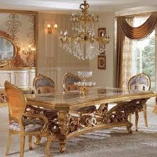 Square dining room tables with leaves dining room design. Acme 3 25 5 Ft Gold Leaf 6 Seater Dining Table Size Dimension 6 5x3 Table And Chair Rs 350000 Set Id 20652858597
