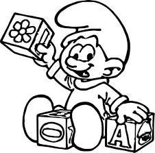 Cool Baby Smurf Playing Toy Coloring Page Coloring Pages Printable Coloring Pages Printable Coloring Book