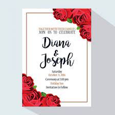 Wedding Invitation With Roses Wedding Red Wedding Invitations Watercolor Floral Wedding Invitations Spring Wedding Invitations