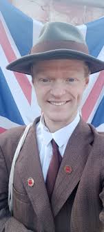 Great sounds from the 40s by Mr Beau Norton in Melton Market place.. Melton  Mowbray 40s event 24.