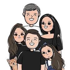 Familia Familia Ilustracion Familia Dibujos Animados Familia Dibujos