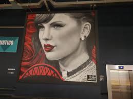 Taylor Swift poster at Wembley Stadium in London