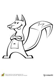 coloriage renard stylise animaux hein