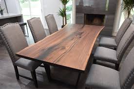 Custom made furniture is one of our many specialties. Single Slab Black Walnut Live Edge Dining Table Do Not Buy Live Edge Dining Table Live Edge Dining Room Slab Dining Room Table