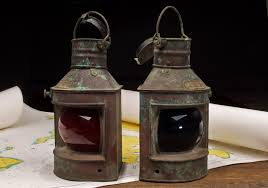 Maybe you would like to learn more about one of these? Vintage Matching Pair Of Chinese Port Starboard Copper Brass Lanterns Recovery Curios