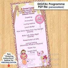Quick and easy baby shower food ideas. 39 Printable Baby Shower Agenda Template Free Psd File For Baby Shower Agenda Template Free Cards Design Templates