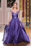 Purple Formal Dresses for Women: One-Shoulder, Draped Lace