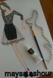 تصميم أزياء ميساء عاشور fashion illustration fashion design fashion drawing