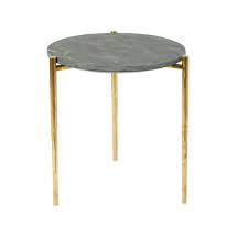 Bout De Canape En Marbre Et Metal Dore Ariane Maisons Du Monde Metal Side Table Side Table Dining Room Bench Seating
