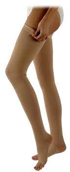 Sigvaris 500 Natural Rubber 30 40 Mmhg Open Toe Unisex Thigh Highs With Grip Top 503n
