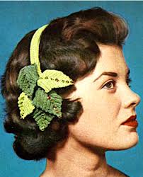 1950s Homemade Crochet Foliage Headband Vintage Pattern PDF